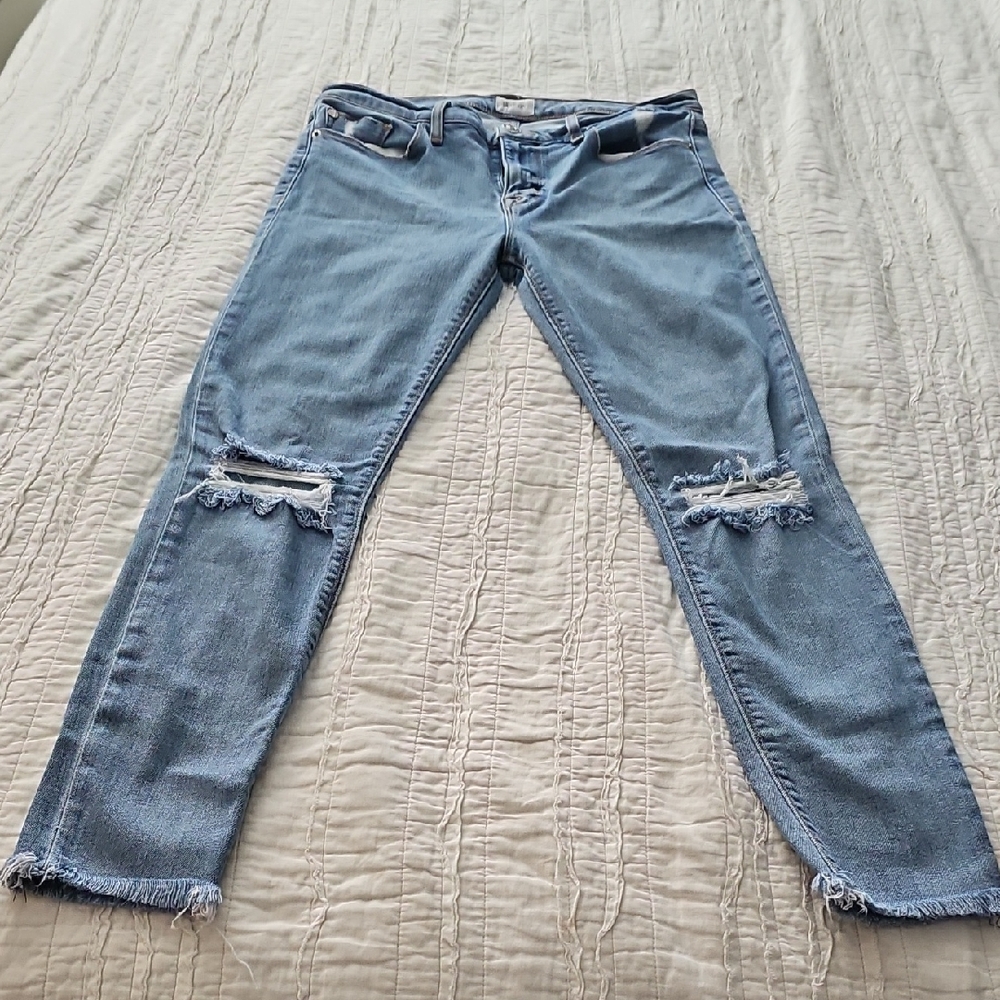 Hudson Jeans Light Blue Distressed Skinny Jeans